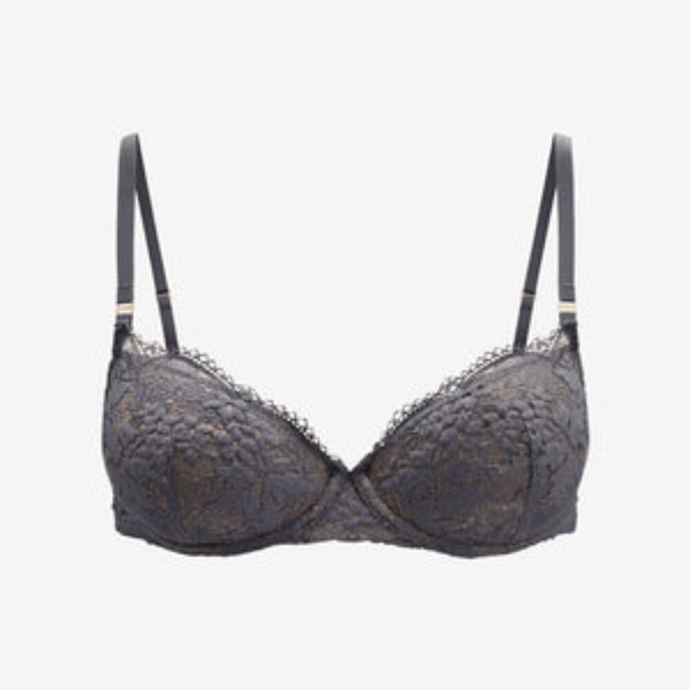 ThirdLove All Day Lace T-shirt Bra Charcoal - Size 36G